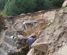 Muro de contención en camino Quimixtlan