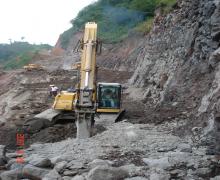 obra en Camino Xico-Pocitos